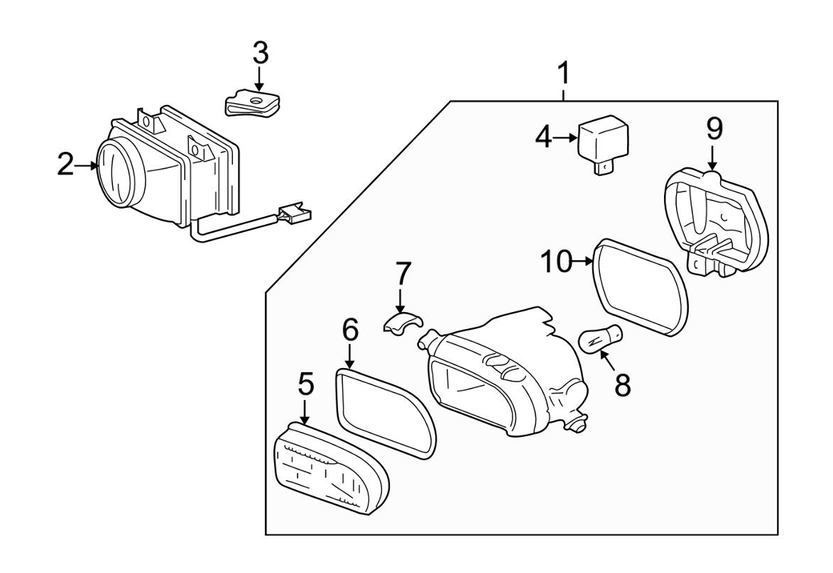 Mercedes Foglight Assembly - Passenger Side 2108200256